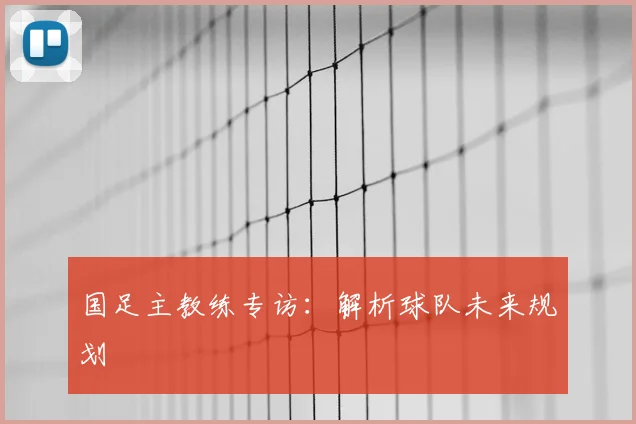 国足主教练专访：解析球队未来规划